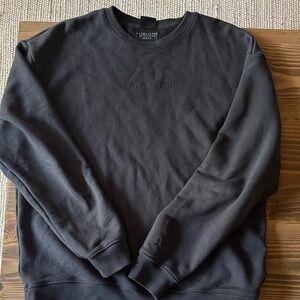Jordan Black Embroidered Air Jordan Crewneck Sweatshirt